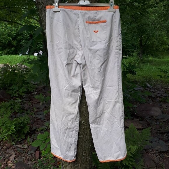 𝅺roxy TAN & CORAL TROUSERS - Picture 3 of 4